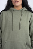 Khaki Oversized Pullover Hoodie