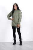 Khaki Oversized Pullover Hoodie