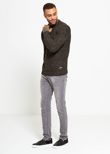 Khaki Thick Fish Knit Jumper 