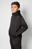Kids Black Hybrid Pocket Zipped Tracksuit