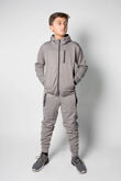 Kids Grey Hybrid Pocket Zipped Tracksuit