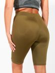 Plus Size Khaki Slinky Cycling Shorts