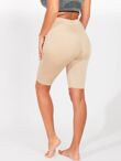 Plus Size Beige Slinky Cycling Shorts
