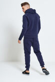 Navy Zip Through Skinny Fit Hood Printed Tracksuit