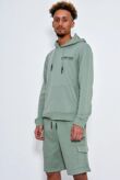 Sage Printed Hoodie And Shorts Tracksuit