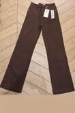 Brown Casual Straight Fit High Waisted Jeans