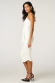 White Ruched One Sleeve Bodycon Dress