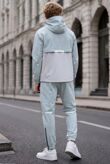 Green High Vis Colour Block Slim Fit Hooded Jacket & Joggers