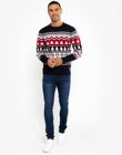 Navy HO HO Festive Christmas Jumper