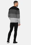 Black Color Block Crew Neck Knitted Jumper