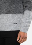 Black Color Block Crew Neck Knitted Jumper