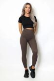 Chocolate Energy High Waisted Seamless Sculpting Gym Leggings