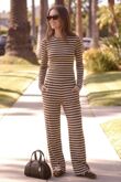 Striped Long-Sleeve Lounge Set