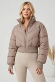 Beige Cold Front Puffer Jacket