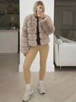 Black Faux Fur Layered Jacket