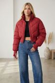Cream Cold Front Puffer Jacket