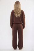 Leopard Print Elasticated Waist Retro Side Stripe Wide Leg Coord Set