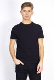 White Chest Pocket Ribbed Crew Neck T-Shirt