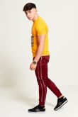 Wine Side Stripe Jogging Bottom 