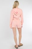 Pink Corset Fit Hooded Short Set