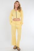 Yellow Corset Fit Hoodie With Straight Leg Trouser