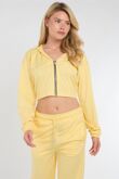 Yellow Corset Fit Hoodie With Straight Leg Trouser