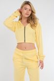Yellow Corset Fit Hoodie With Straight Leg Trouser