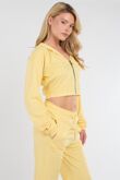 Yellow Corset Fit Hoodie With Straight Leg Trouser