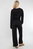 Black Corset Fit Hoodie With Straight Leg Trouser