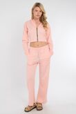 Pink Corset Fit Hoodie With Straight Leg Trouser