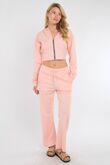 Pink Corset Fit Hoodie With Straight Leg Trouser