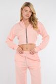 Pink Corset Fit Hoodie With Straight Leg Trouser