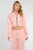 Pink Corset Fit Hoodie With Straight Leg Trouser