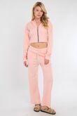 Pink Corset Fit Hoodie With Straight Leg Trouser