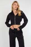 Black Corset Fit Hoodie With Straight Leg Trouser