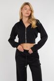 Black Corset Fit Hoodie With Straight Leg Trouser