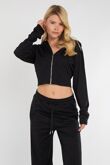 Black Corset Fit Hoodie With Straight Leg Trouser
