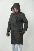 Black Waterproof Hooded Raincoat Jacket