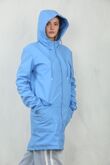 Blue Waterproof Hooded Raincoat Jacket