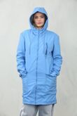 Blue Waterproof Hooded Raincoat Jacket