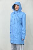 Blue Waterproof Hooded Raincoat Jacket