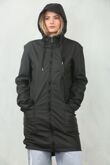 Black Waterproof Hooded Raincoat Jacket