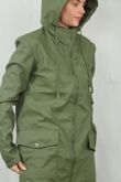 Olive Waterproof Hooded Raincoat Jacket