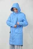 Blue Waterproof Hooded Raincoat Jacket