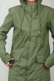 Olive Waterproof Hooded Raincoat Jacket