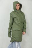 Olive Waterproof Hooded Raincoat Jacket