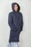 Navy Waterproof Hooded Raincoat Jacket