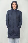 Navy Waterproof Hooded Raincoat Jacket