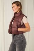 Wine Lightweight Quilted Zip-Up Gilet