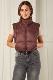 Wine Lightweight Quilted Zip-Up Gilet
